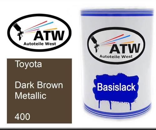 Toyota, Dark Brown Metallic, 400: 500ml Lackdose, von ATW Autoteile West.